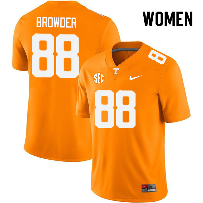 Women #88 Charlie Browder Tennessee Volunteers College Football Jerseys Stitched Sale-Orange - Click Image to Close